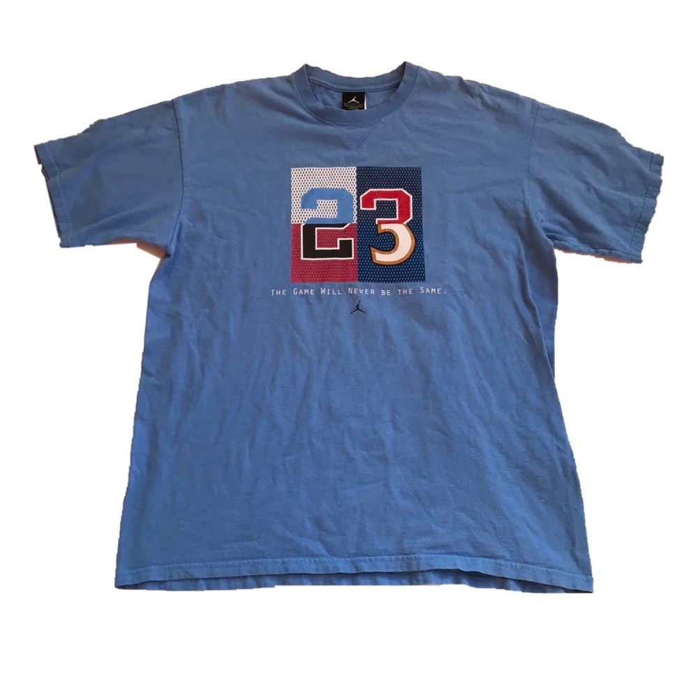 Vintage Blue Jordan Retirement T Shirt Large L